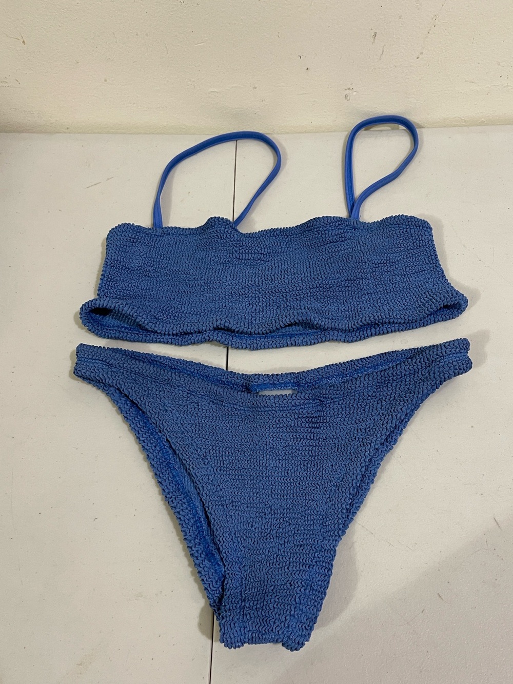 Hunza G Textured Royal Blue Bikini Set